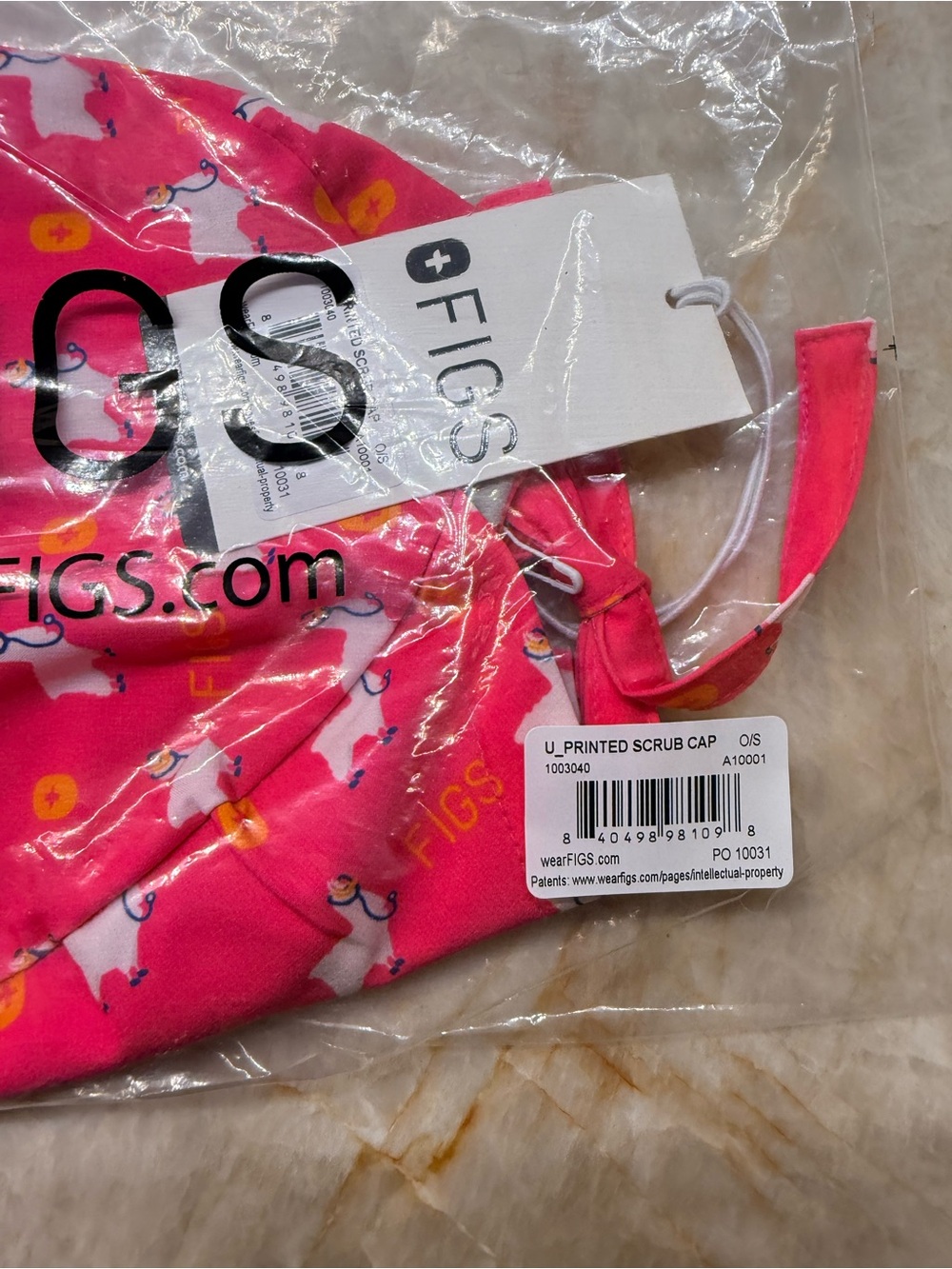 Figs Llama Pink Scrub Cap - Picture 7 of 7